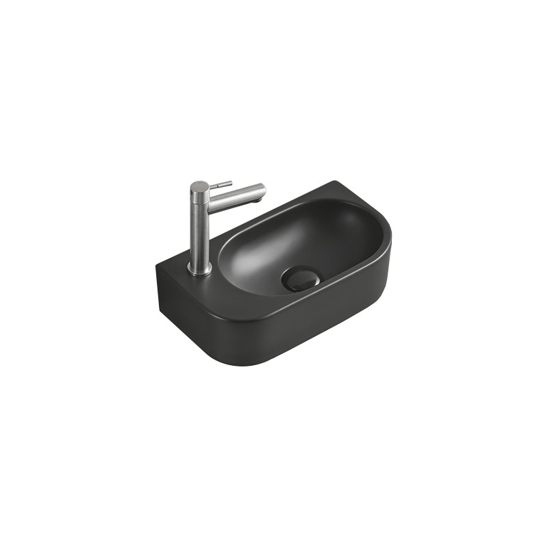 Mexen Viera lavabo sur plan droit 40 x 21 cm, noir mat - 21274085R