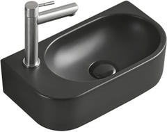 Mexen Viera lavabo de comptoir droit 40 x 21 cm, Noir mat - 21274085R