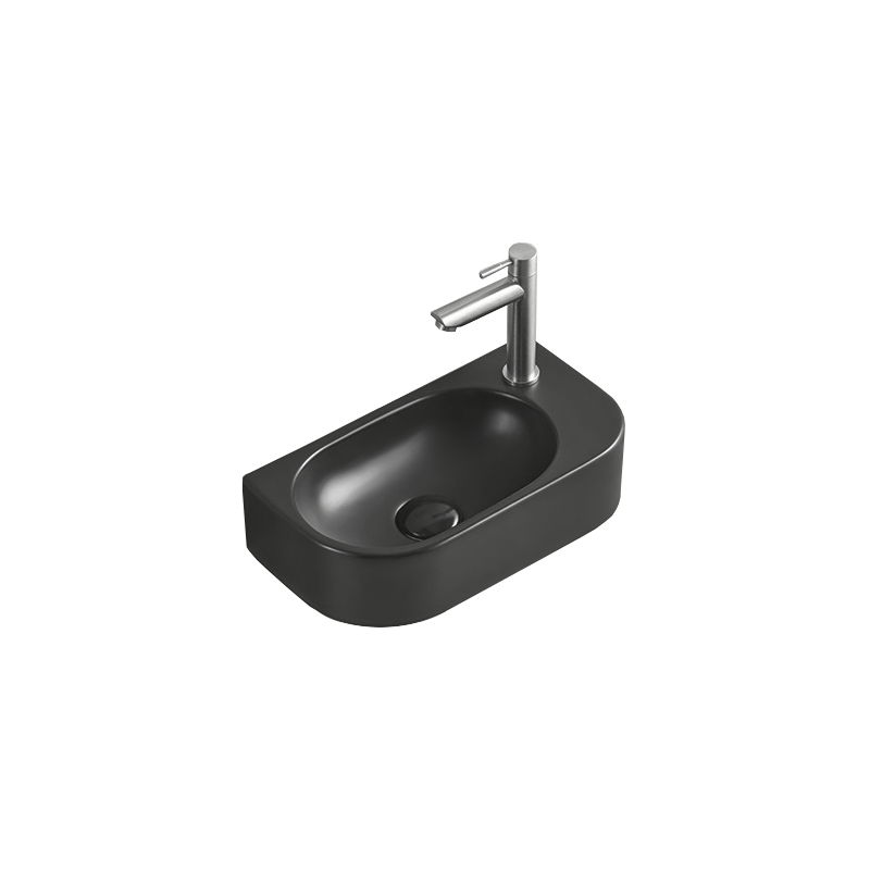 Mexen Viera lavabo de comptoir gauche 40 x 21 cm, Noir mat - 21274085L