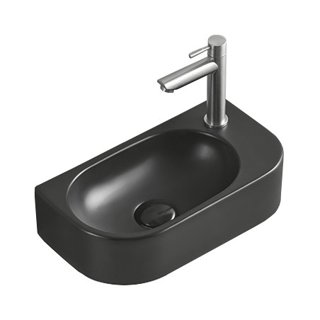 Mexen Viera lavabo à poser gauche 40 x 21 cm, noir mat - 21274085L