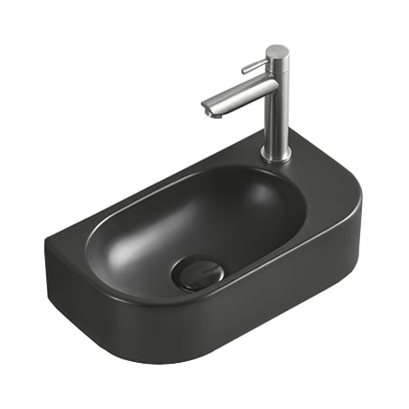 Mexen Viera lavabo sur plan à gauche 40 x 21 cm, noir mat - 21274085L