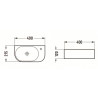 Mexen Viera lavabo sur plan gauche 40 x 21 cm, noir mat - 21274085L