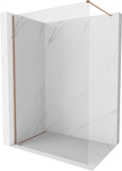 Mexen Kioto-X cloison de douche Walk-in 100 x 200 cm, transparent 10 mm, cuivre brossé - 800-100-101-65-00-X