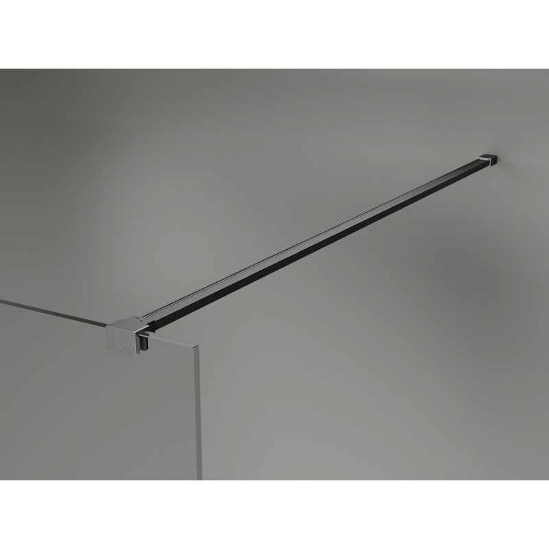 Mexen Kioto-X paroi de douche Walk-in 60 x 200 cm, transparent 10 mm, gris arme brossé - 800-060-101-66-00-X