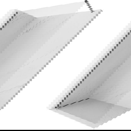 Mexen Kioto-X paroi de douche Walk-in 80 x 200 cm, transparent 10 mm, gris fusil brossé - 800-080-101-66-00-X