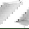 Paroi de douche Walk-in Mexen Kioto-X 80 x 200 cm, transparente 10 mm, gris pistolet brossé - 800-080-101-66-00-X