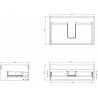 Mexen Box-A corps de meuble sous lavabo 70 cm, 1 tiroir, chêne - 91AX0-0700-235-1-81