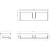 Mexen Box-A corps de l'armoire sous le lavabo 120 cm, 1 tiroir, noir mat - 91AX0-1200-235-1-71