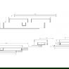 Mexen Box-A caisson de meuble vasque 140 cm, 1 tiroir, blanc brillant - 91AX0-1400-235-1-00