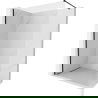 Mexen Kioto-X paroi de douche Walk-in 70 x 200 cm, transparente 10 mm, noire - 800-070-101-70-00-X