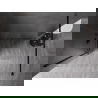 Mexen Kioto-X paroi de douche Walk-in 70 x 200 cm, transparente 10 mm, noire - 800-070-101-70-00-X