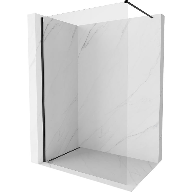 Mexen Kioto-X paroi de douche Walk-in 130 x 200 cm, transparent 10 mm, noire - 800-130-101-70-00-X