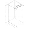 Mexen Kioto-X paroi de douche Walk-in 60 x 200 cm, transparent 10 mm, nickel brossé - 800-060-101-97-00-X