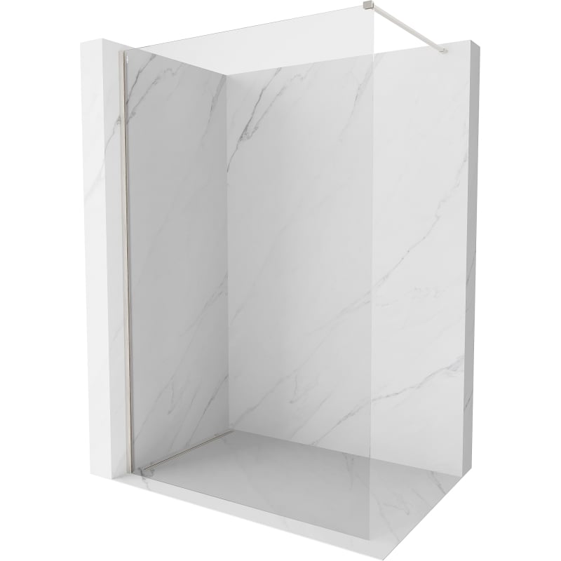 Mexen Kioto-X paroi de douche Walk-in 60 x 200 cm, transparent 10 mm, nickel brossé - 800-060-101-97-00-X