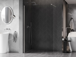 Paroi de douche Mexen Kioto-X Walk-in 70 x 200 cm, transparent 10 mm, nickel brossé - 800-070-101-97-00-X