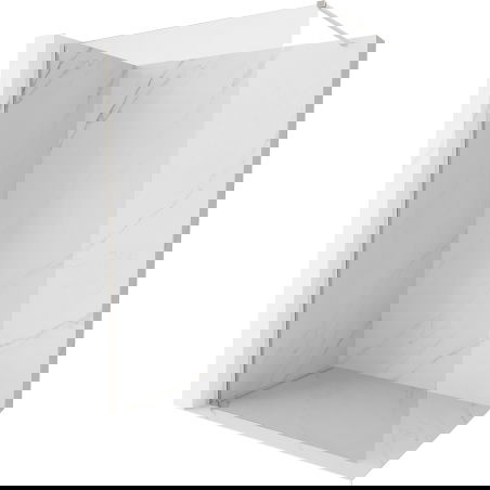 Mexen Kioto-X cloison de douche Walk-in 130 x 200 cm, transparent 10 mm, nickel brossé - 800-130-101-97-00-X