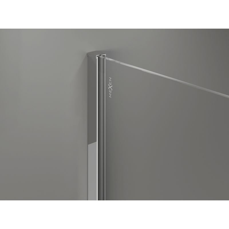 Mexen Kioto-X paroi de douche Walk-in 90 x 200 cm, verre dépoli 10 mm, chrome - 800-090-101-01-30-X