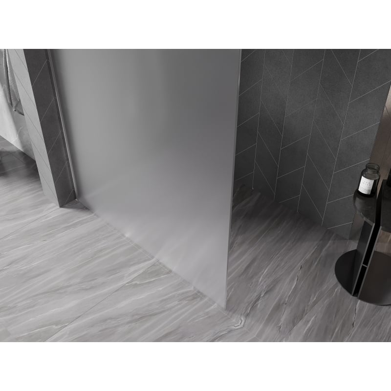 Mexen Kioto-X paroi de douche Walk-in 130 x 200 cm, givré 10 mm, chrome - 800-130-101-01-30-X