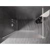 Mexen Kioto-X paroi de douche Walk-in 90 x 200 cm, givré 10 mm, blanc - 800-090-101-20-30-X