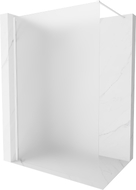Mexen Kioto-X Paroi de douche Walk-in 110 x 200 cm, givré 10 mm, blanc - 800-110-101-20-30-X