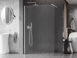 Mexen Kioto-X paroi de douche Walk-in 120 x 200 cm, givrée 10 mm, blanche - 800-120-101-20-30-X