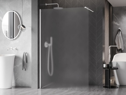 Mexen Kioto-X paroi de douche Walk-in 160 x 200 cm, givrée 10 mm, blanche - 800-160-101-20-30-X