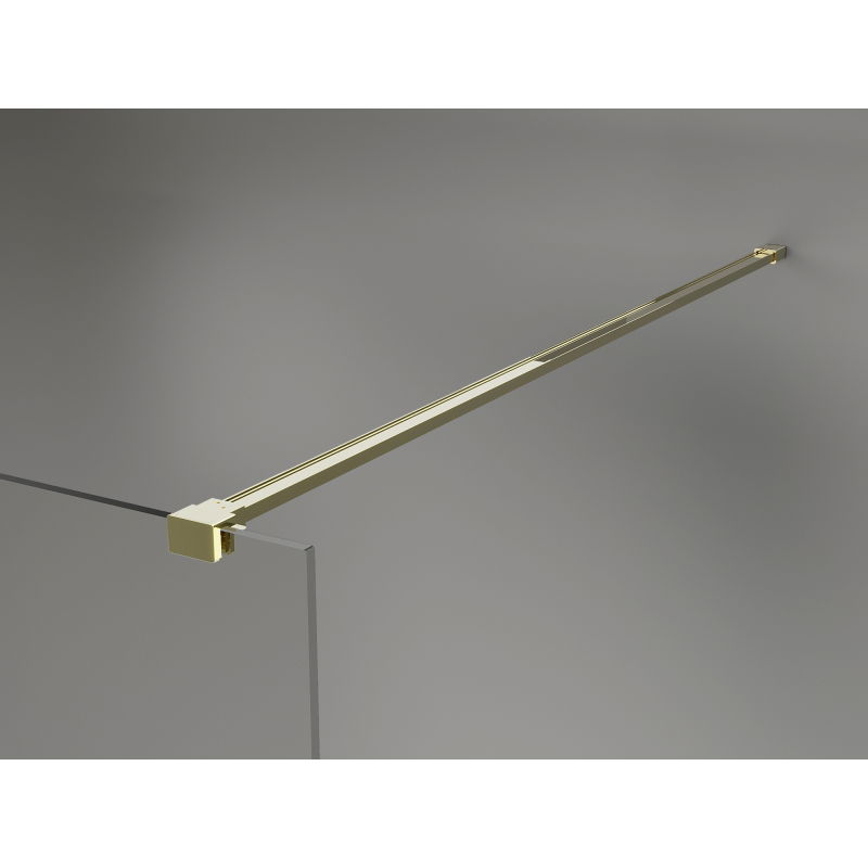 Mexen Kioto-X paroi de douche Walk-in 140 x 200 cm, givrée 10 mm, or - 800-140-101-50-30-X