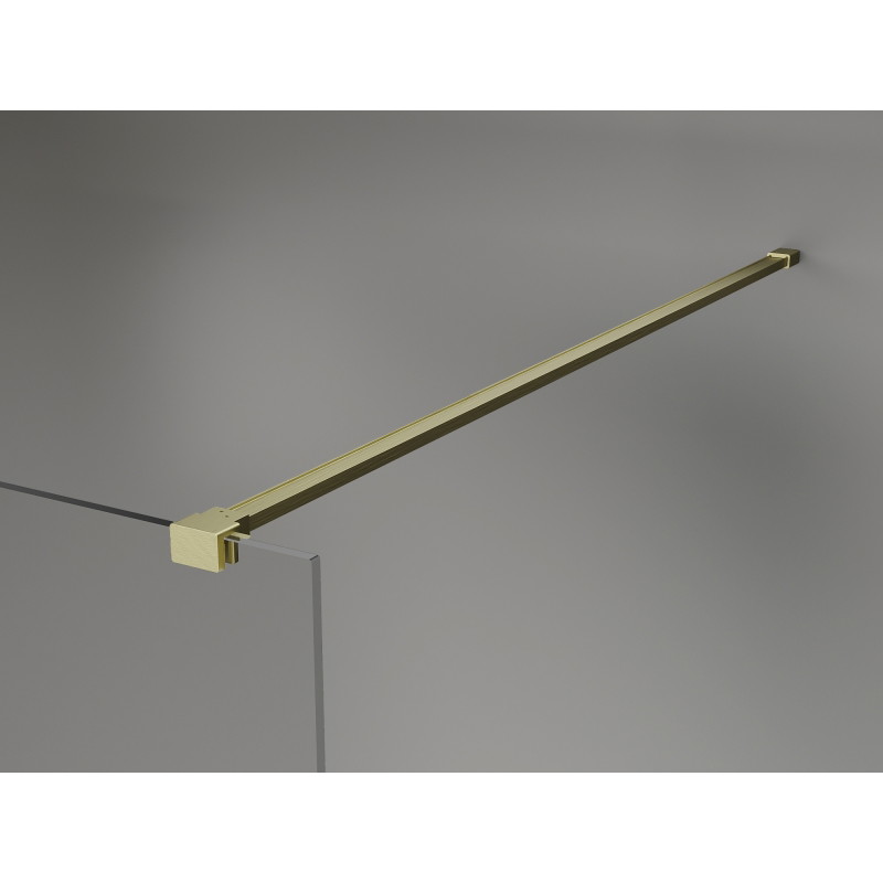 Mexen Kioto-X paroi de douche Walk-in 90 x 200 cm, givre 10 mm, or brossé - 800-090-101-55-30-X