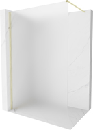 Mexen Kioto-X paroi de douche Walk-in 110 x 200 cm, givre 10 mm, doré brossé - 800-110-101-55-30-X