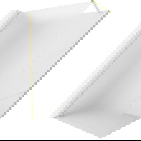 Mexen Kioto-X, paroi de douche Walk-in 120 x 200 cm, givrée 10 mm, or brossé - 800-120-101-55-30-X