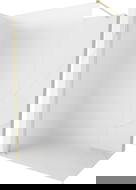 Mexen Kioto-X, paroi de douche Walk-in 120 x 200 cm, givrée 10 mm, or brossé - 800-120-101-55-30-X