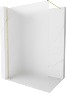 Mexen Kioto-X paroi de douche Walk-in 150 x 200 cm, givre 10 mm, or brossé - 800-150-101-55-30-X
