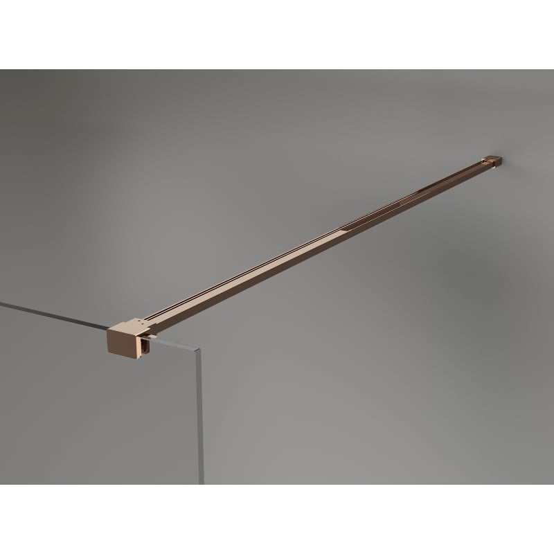 Mexen Kioto-X paroi de douche Walk-in 70 x 200 cm, givre 10 mm, or rose - 800-070-101-60-30-X