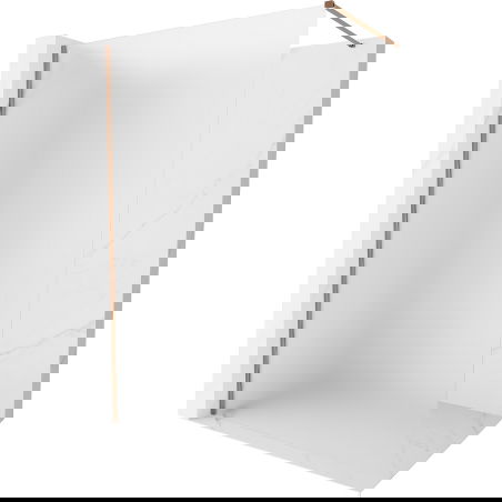 Mexen Kioto-X paroi de douche Walk-in 100 x 200 cm, givre 10 mm, or rose - 800-100-101-60-30-X