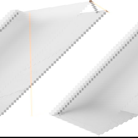 Mexen Kioto-X paroi de douche Walk-in 70 x 200 cm, givre 10 mm, cuivre brossé - 800-070-101-65-30-X