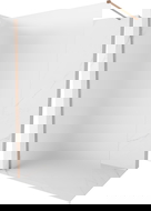 Mexen Kioto-X paroi de douche Walk-in 80 x 200 cm, givre 10 mm, cuivre brossé - 800-080-101-65-30-X