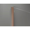 Mexen Kioto-X paroi de douche Walk-in 80 x 200 cm, givre 10 mm, cuivre brossé - 800-080-101-65-30-X