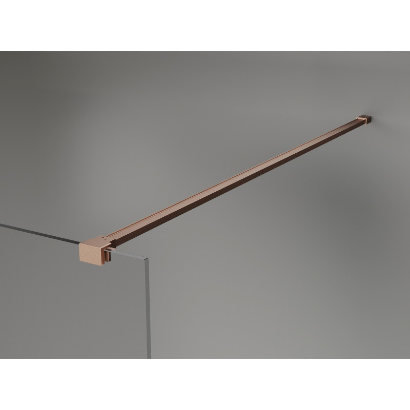 Mexen Kioto-X paroi de douche Walk-in 80 x 200 cm, givre 10 mm, cuivre brossé - 800-080-101-65-30-X