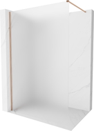 Mexen Kioto-X paroi de douche Walk-in 100 x 200 cm, verre dépoli 10 mm, cuivre brossé - 800-100-101-65-30-X
