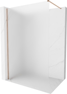 Mexen Kioto-X paroi de douche Walk-in 140 x 200 cm, givré 10 mm, cuivre brossé - 800-140-101-65-30-X