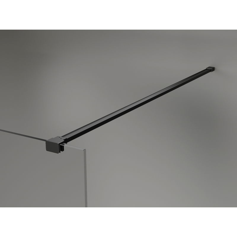 Mexen Kioto-X paroi de douche Walk-in 50 x 200 cm, givrée 10 mm, noire - 800-050-101-70-30-X