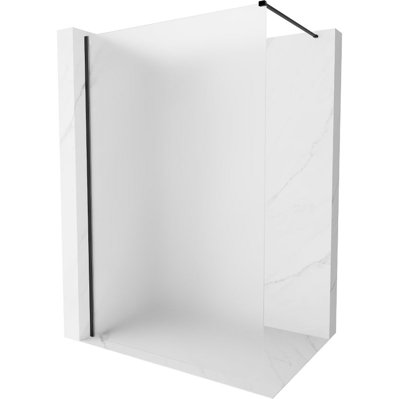 Cloison de douche Mexen Kioto-X Walk-in 70 x 200 cm, givrée 10 mm, noire - 800-070-101-70-30-X