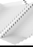 Mexen Kioto-X paroi de douche Walk-in 140 x 200 cm, verre givré 10 mm, noir - 800-140-101-70-30-X