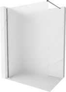 Mexen Kioto-X paroi de douche Walk-in 140 x 200 cm, givre 10 mm, métal noir - 800-140-101-95-30-X