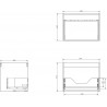 Mexen Box-A corps d'armoire sous-lavabo 60 cm, 1 tiroir, blanc brillant - 91AX0-0600-470-1-00