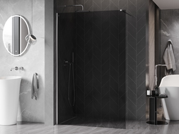 Mexen Kioto-X paroi de douche Walk-in 60 x 200 cm, graphite 10 mm, chrome - 800-060-101-01-40-X