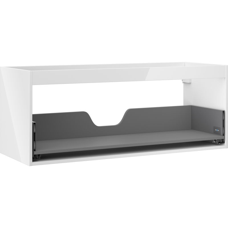 Mexen Box-A corps de meuble sous-vasque 120 cm, 1 tiroir, blanc brillant - 91AX0-1200-470-1-00