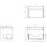 Mexen Box-A corpus de meuble sous-lavabo 60 cm, 1 tiroir, blanc mat - 91AX0-0600-470-1-01