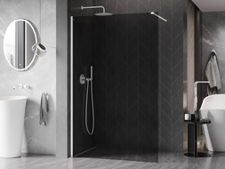 Mexen Kioto-X paroi de douche Walk-in 80 x 200 cm, graphite 10 mm, blanc - 800-080-101-20-40-X