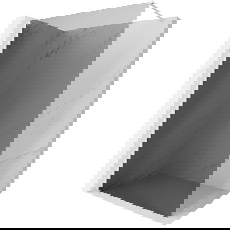 Mexen Kioto-X paroi de douche Walk-in 110 x 200 cm, graphite 10 mm, blanc - 800-110-101-20-40-X